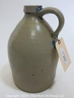 Collectible: Crockery: 13 1/2" T Salt Glazed Ovoid Stoneware Crock decorated in Cobalt Blue; marked #2 Cowden and Wilcox, Harrisburg, PA (Description Altered Nov. 7 @ 8:10am)