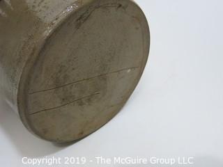 Collectible: Crockery: 11 1/4" T Double Handled Salt Glazed Crock with Ear Handles; #2;  marked P. Clark and Co., Lyons (Description Altered Nov. 7 at 8:15am)