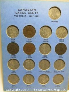 Collection of Canadian Large Cents 