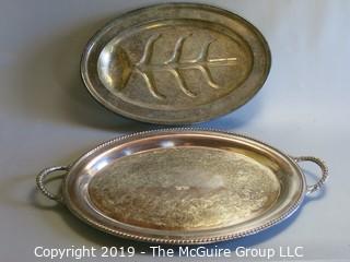 Collectible: Silver plate: Two Silver Plated Platters 