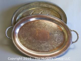 Collectible: Silver plate: Two Silver Plated Platters 