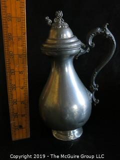 Collectible: Pewter: Antique Pewter Teapot; marked on base "Sag Harbor - Aug 17, '94"