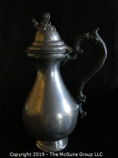 Collectible: Pewter: Antique Pewter Teapot; marked on base "Sag Harbor - Aug 17, '94"