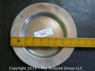 Collectible: Pewter: (2) Antique Pewter Plates; hallmarked on base