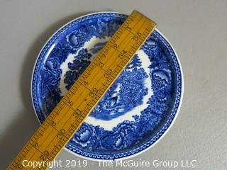 Collectible: Ceramics: Blue on White Transferware plate; 6 1/4" diameter