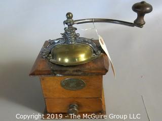 Collectible: Antique: Household: Kitchen: Hand Crank Coffee Grinder; made by _apy Freres and Co., Beaucourt, Paris