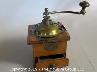 Collectible: Antique: Household: Kitchen: Hand Crank Coffee Grinder; made by _apy Freres and Co., Beaucourt, Paris