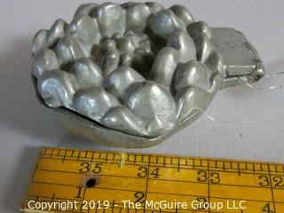 Collectible: Household: Kitchen: Pewter Mold (Avocado); purpose unknown (?soap mold)