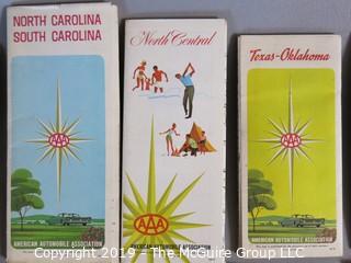 Collectible: Historic: Auto: Travel: Collection of Vintage State and Regional Highway Maps