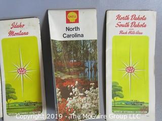 Collectible: Historic: Auto: Travel: Collection of Vintage State and Regional Highway Maps