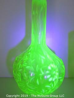 Collectible: Art: Glass: Collection of Fluorescent Glass; see all photos. Corncob missing a piece all others are OK