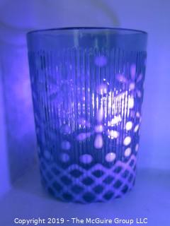 Collectible: Art: Glass: Collection of Fluorescent Glass; see all photos. Corncob missing a piece all others are OK