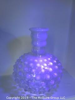 Collectible: Art: Glass: Collection of Fluorescent Glass; see all photos. Corncob missing a piece all others are OK