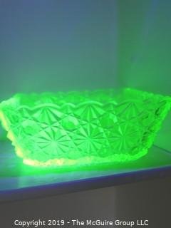 Collectible: Art: Glass: Collection of Fluorescent Glass; see all photos. Corncob missing a piece all others are OK