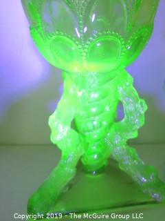 Collectible: Art: Glass: Collection of Fluorescent Glass; see all photos. Corncob missing a piece all others are OK