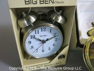 Collectible: Household: Electric: Collection of 4 alarm clocks including Bulova and Big Ben