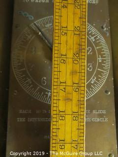 Collectibles: Historic:Industrial: Salter's Improved Circular Spring Loaded Brass Hanging Scale with matching basket; Made in England