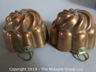 Collectibles: Household: Kitchen: Collection of (5) Antique Copper Molds