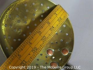 Collectible: Kitchen: Brass: Collection of antique brass including pitcher, two ladles and a trivet