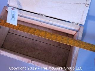 Household: Antique: Covered Pine Box; 8" D x 18" W