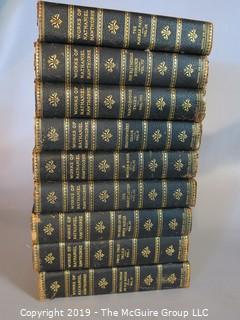 Books: Collection of The Works of Nathaniel Hawthorne; 9 Volumes; leather bound  