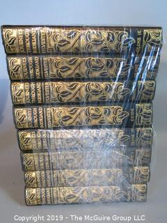 Books: Book Series: 8 HB Volumes of "Journeys Through Bookland"; leather bound 