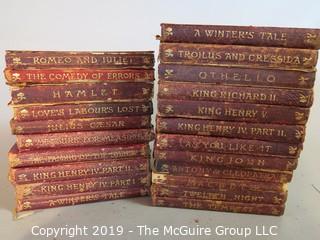 Books: Antique: Book Series: 23 Volumes of "The Temple Shakespeare";  leather bound. Found one more after photo was taken.