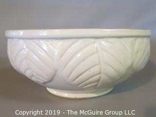 Collectible: Ceramics: Large ~14" Vintage White ceramic planter; hallmarked on base