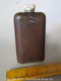 Collectibles: Antique: Hand Stitched Leather Covered "Stanley" Flask; (TMG #367)