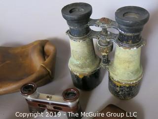 Collectibles: Antiques: Optics: Collection including assorted binoculars of assorted eras (German) (TMG #375)