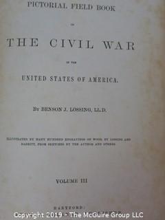 Books: Book Series: 3 Leather Bound Volumes; "Pictorial Field Book of the Civil War in the United States of America"; by Benson J. Lossing; Thomas Belknap, publisher - eBay$$$