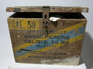 Advertising: Wood Crate: VTG: 50Cal Ammo Box