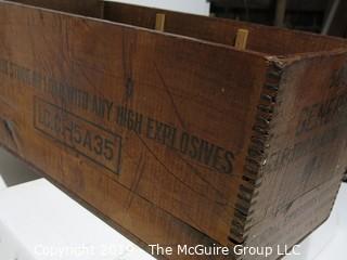 Advertising: Wood Crate: VTG: (refer to photos for condition): Blasting Caps