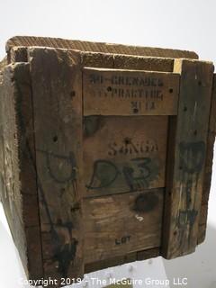 Advertising: Wood Crate: VTG: (refer to photos for condition): DUMMY PRACTICE GRENADES