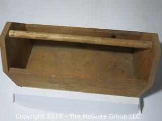 Wood Tool Tray: VTG: (refer to photos for condition): unpainted