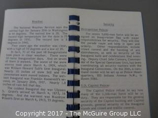 NBC News: Internal network pocket guide for Ronald Reagan's First Presidential Inauguration; 1981 