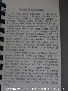 NBC News: Internal network pocket guide for Ronald Reagan's First Presidential Inauguration; 1981 