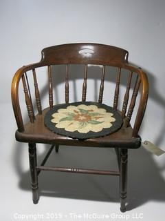 Furniture: Chair: Wood: Spindle: w/seat pad