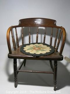 Furniture: Chair: Wood: Spindle: w/seat pad