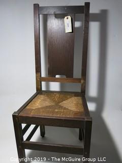 Furniture: Chair: Rush cane seat, Classic style, removable seat