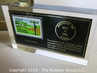 Desk Top Items: Brass: Commemorative Stamp