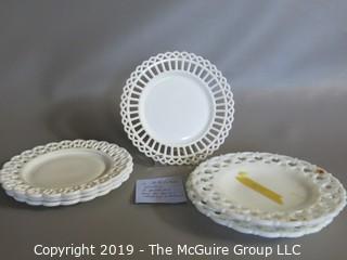 Milk-glass: Lattice Plates Mixed