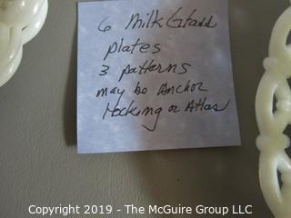 Milk-glass: Lattice Plates Mixed