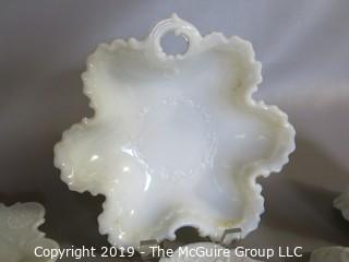 Milk-glass: Dresser Items: Trays, Bowls, Stoppers