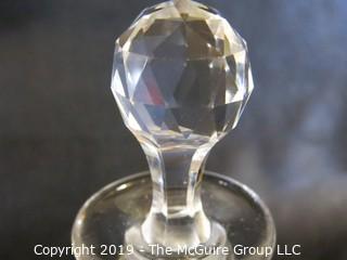 Crystal: Lead Cut: Palm Pattern Decanter w/stopper