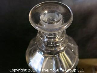 Crystal: Lead Cut: Palm Pattern Decanter w/stopper