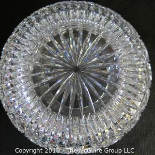 Crystal: Lead Cut: 7" diameter globe: Button & Daisy Pattern