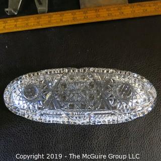 Lead Crystal Oblong Candy Dish