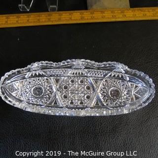 Lead Crystal Oblong Candy Dish