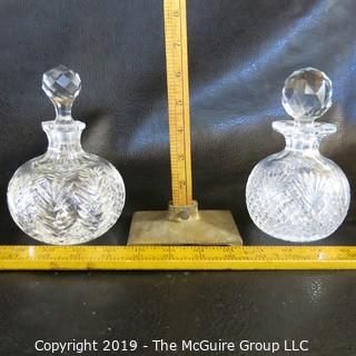 Two (2) Lead Cut-Crystal Decanters